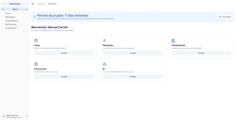 Software para fisioterapeutas fisioConsultas