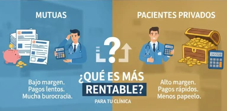 Diferencias entre facturar a mutuas y a pacientes privados